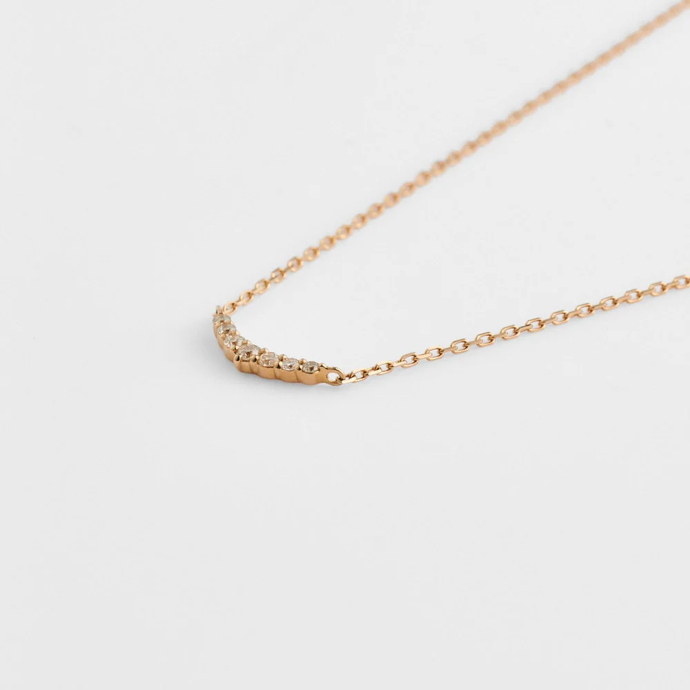 K10 Diamond Necklace (Pink Gold) - Image 3