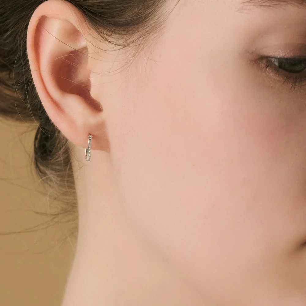 Silver Hoop Earrings - Image 4