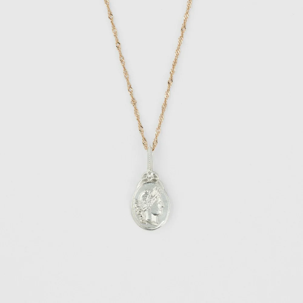 K10/Silver Charm Set Necklace - Image 4