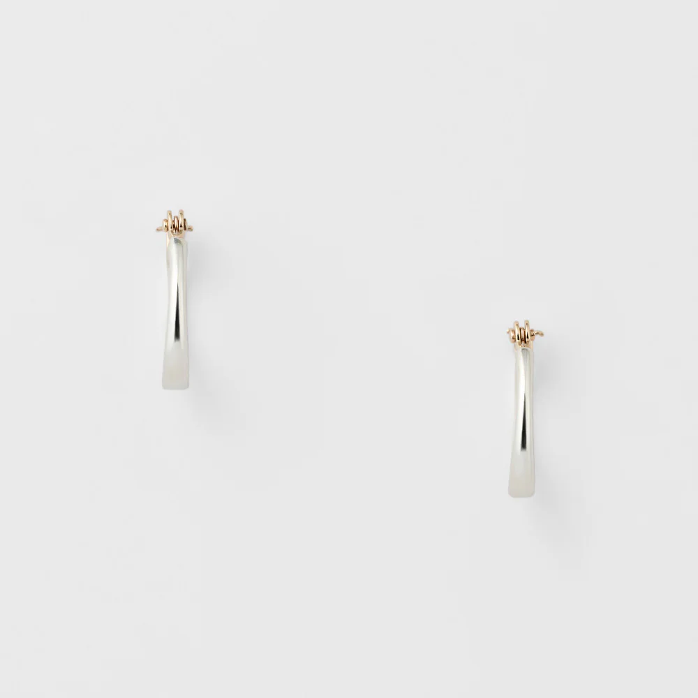 Silver Hoop Earrings - Image 2