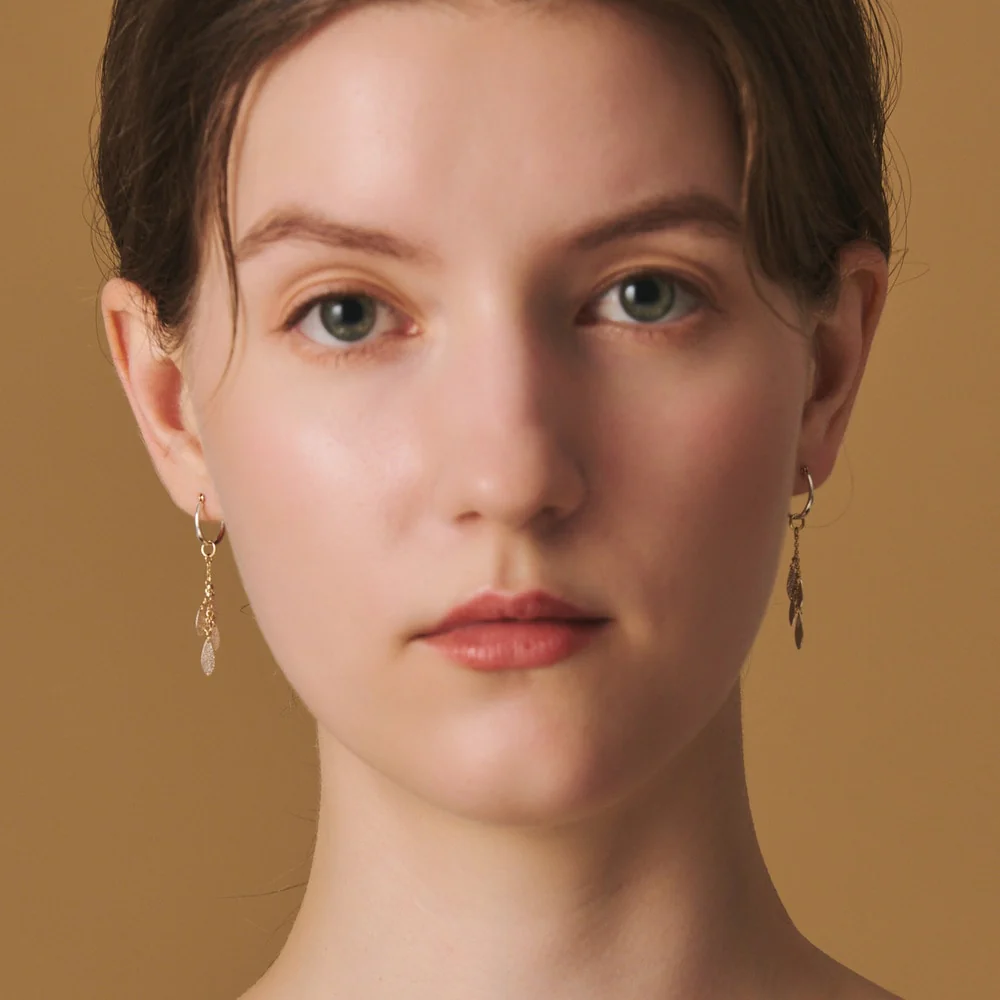 Silver Hoop Earrings - Image 3