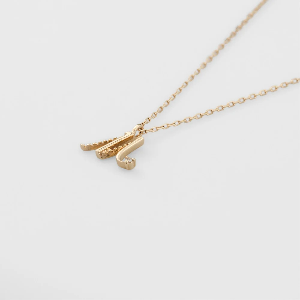 Initial M/K10 Diamond Necklace - Image 4