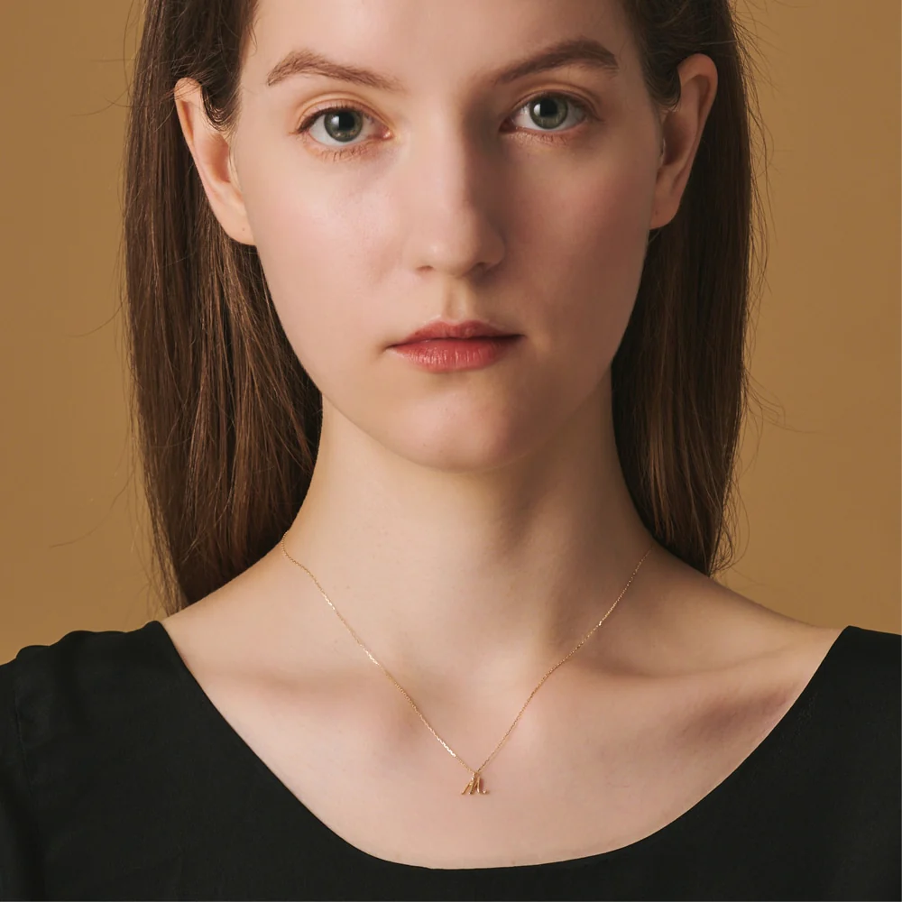 Initial M/K10 Diamond Necklace - Image 5