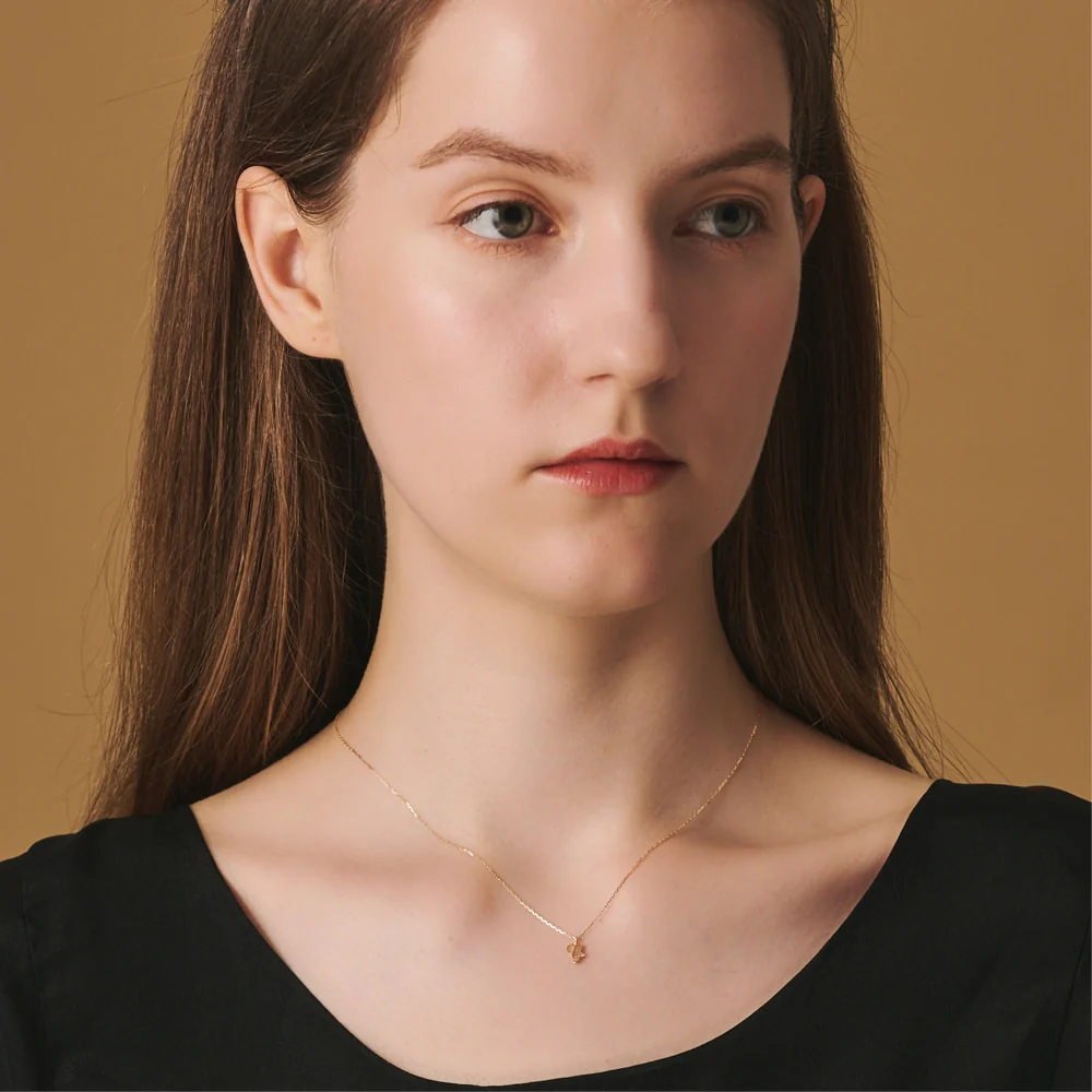 Initial Y/K10 Diamond Necklace - Image 5