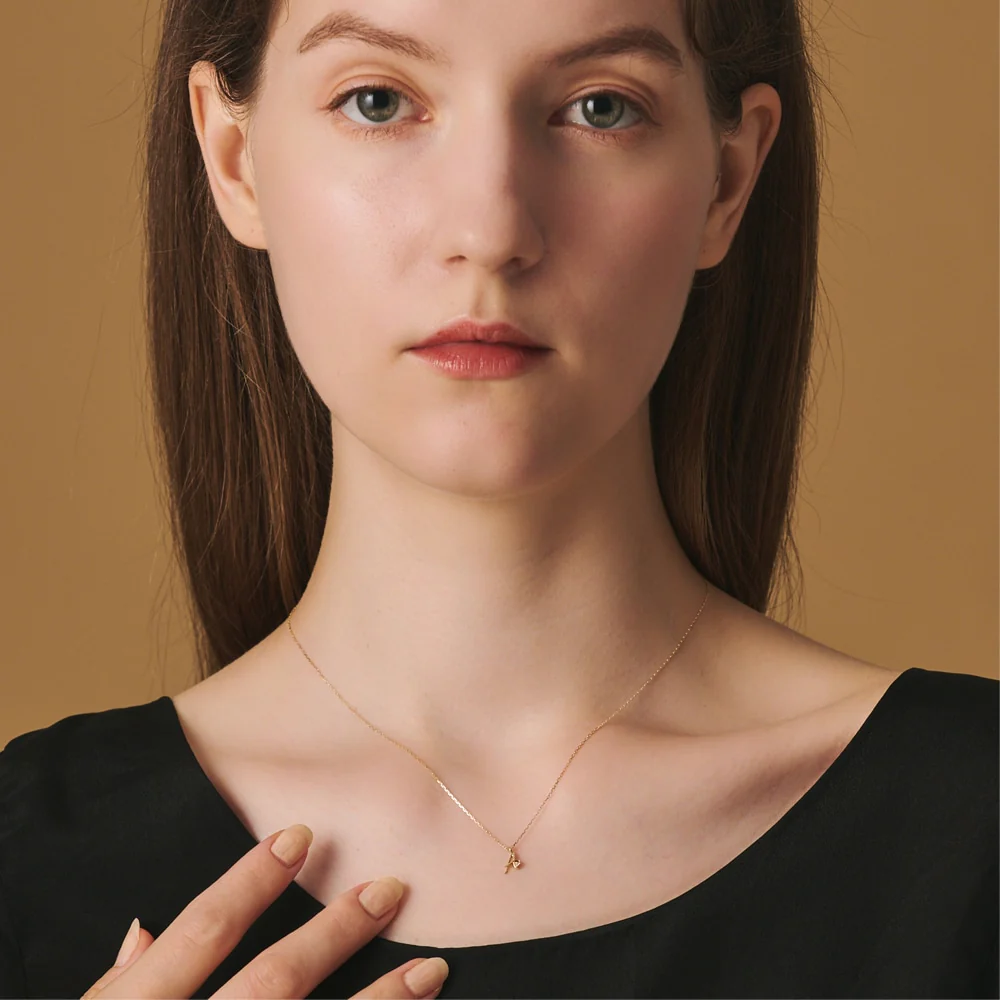 Initial A/K10 Diamond Necklace - Image 5
