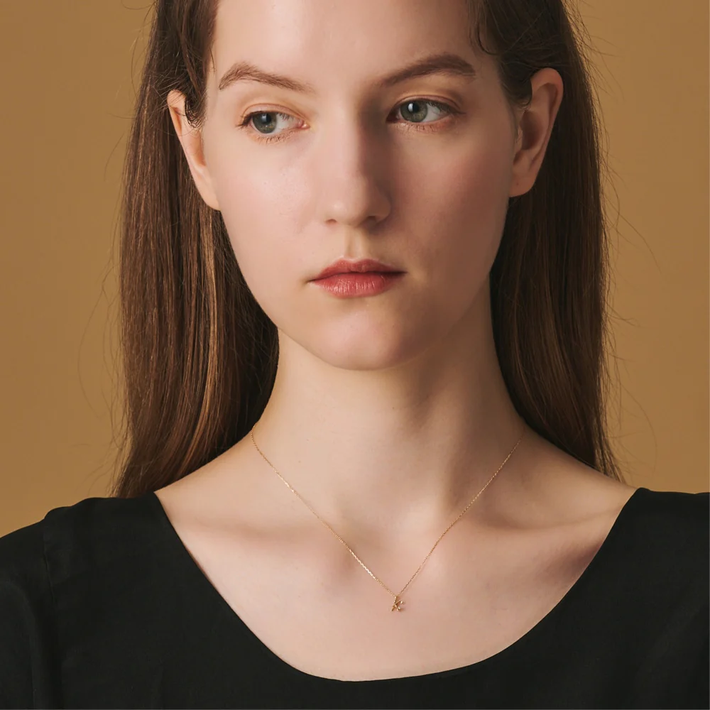 Initial K/K10 Diamond Necklace - Image 6