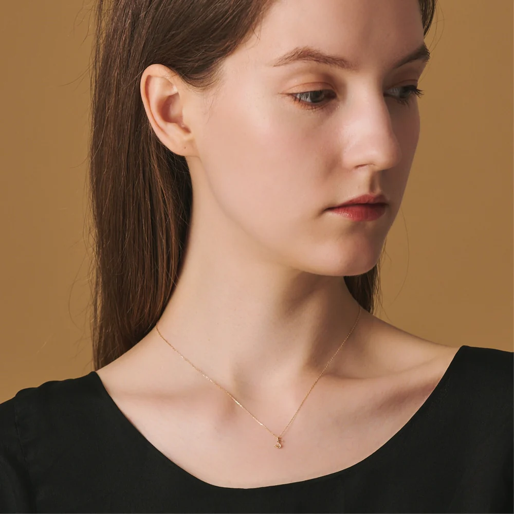 Initial S/K10 Diamond Necklace - Image 4