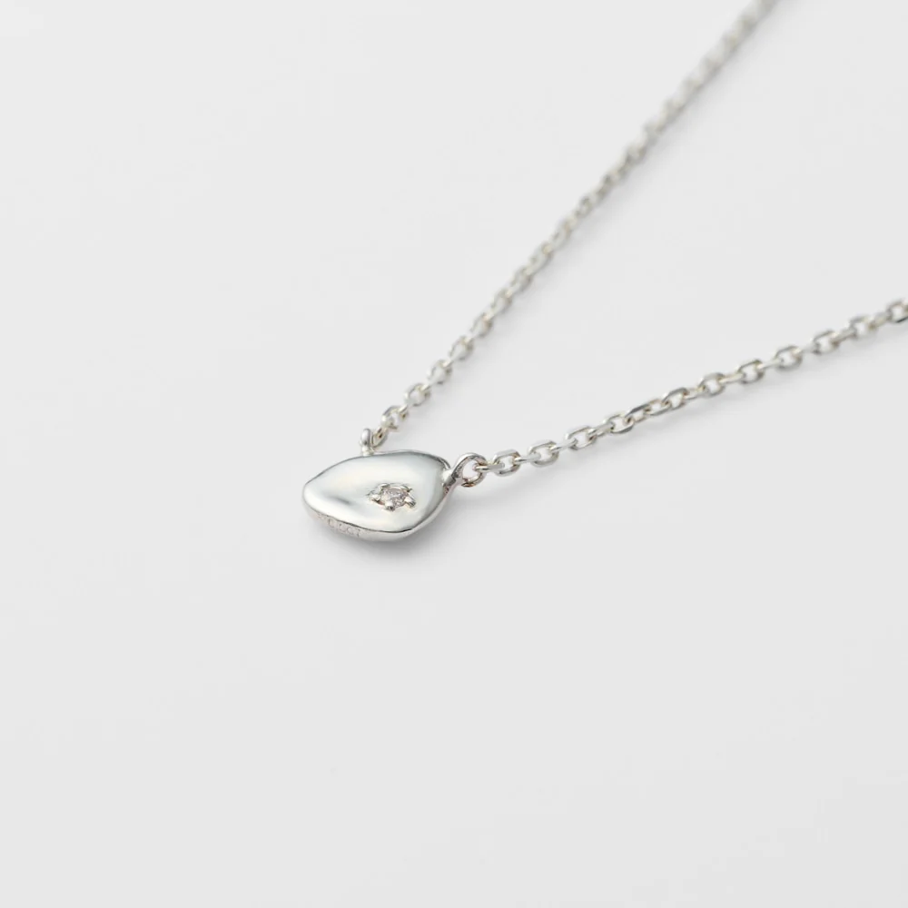 Silver Diamond Necklace - Image 5