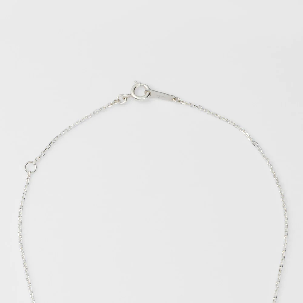 Silver Diamond Necklace - Image 4