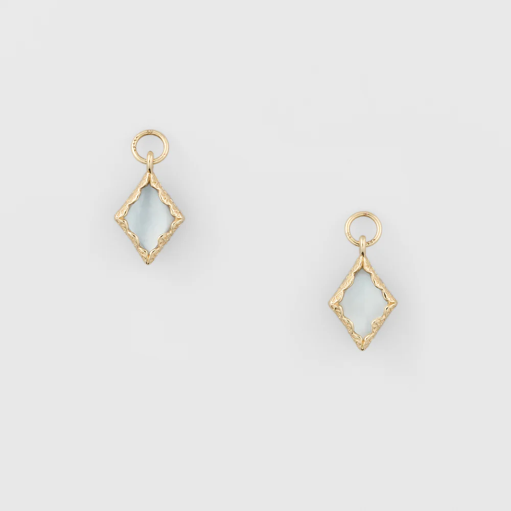 K10 Quartz/Shell Earring Charm - Image 2