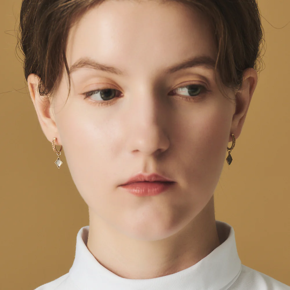 K10 Quartz/Shell Earring Charm - Image 4