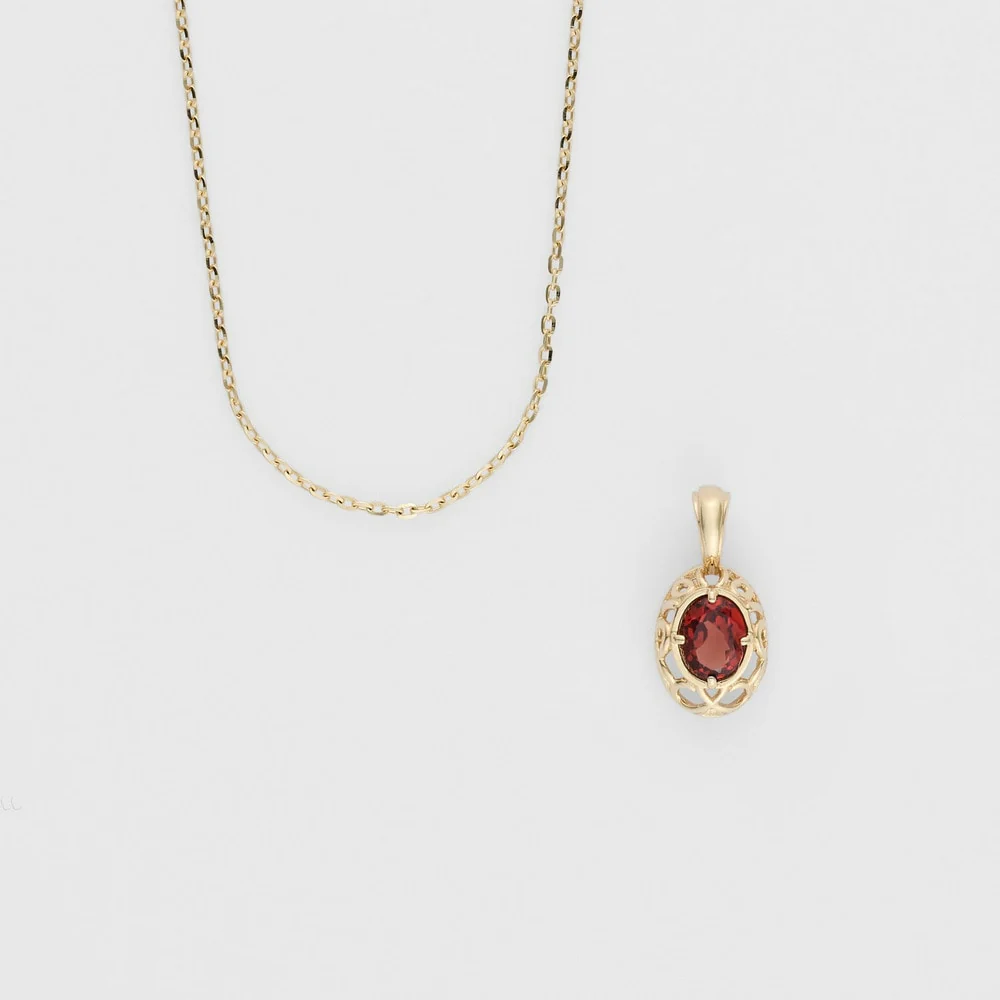 <January Birthstone> K10 Garnet Necklace - Image 3