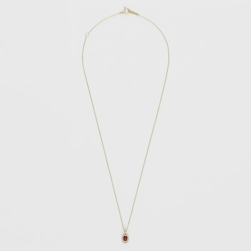<January Birthstone> K10 Garnet Necklace - Image 4