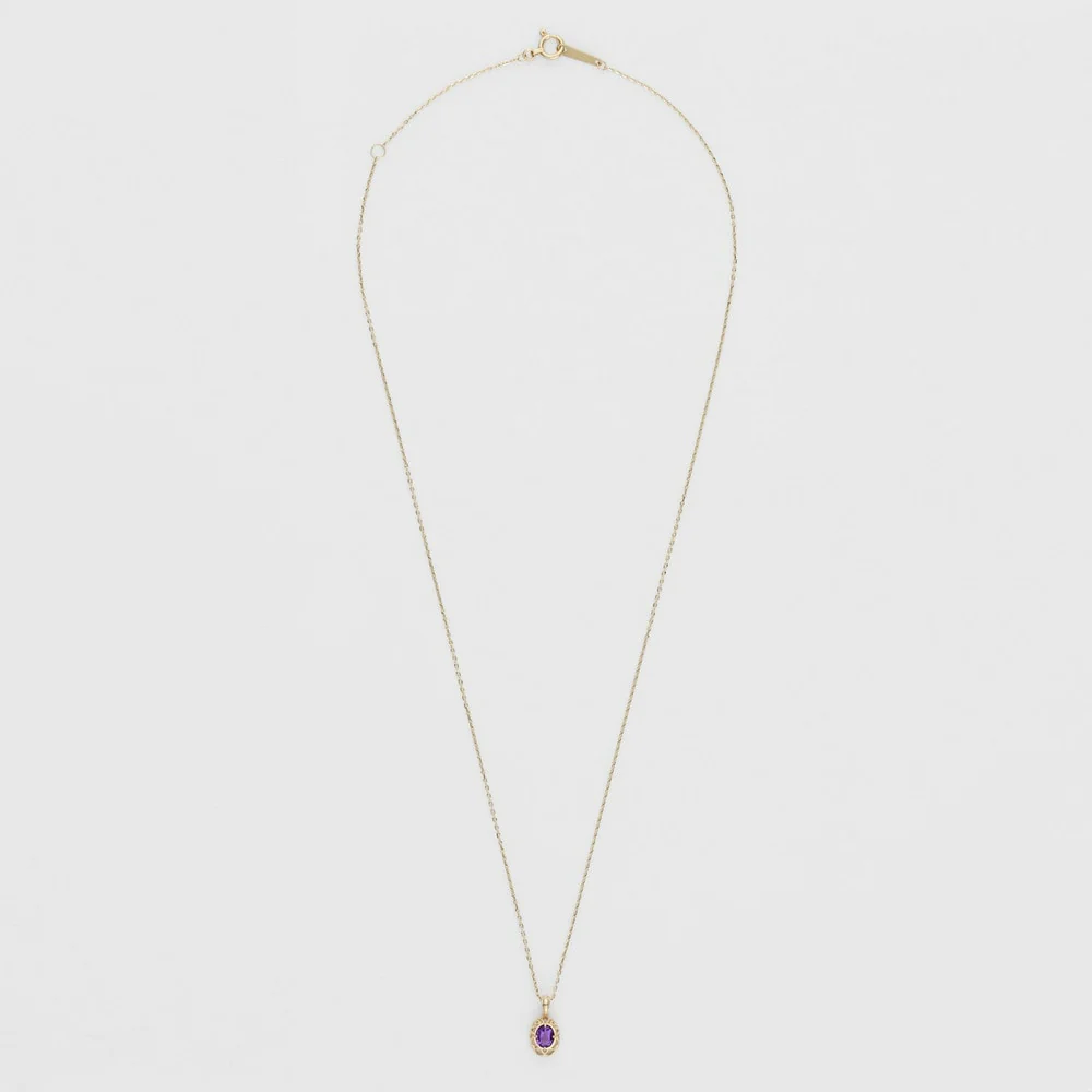 <February Birthstone> K10 Amethyst Necklace - Image 4