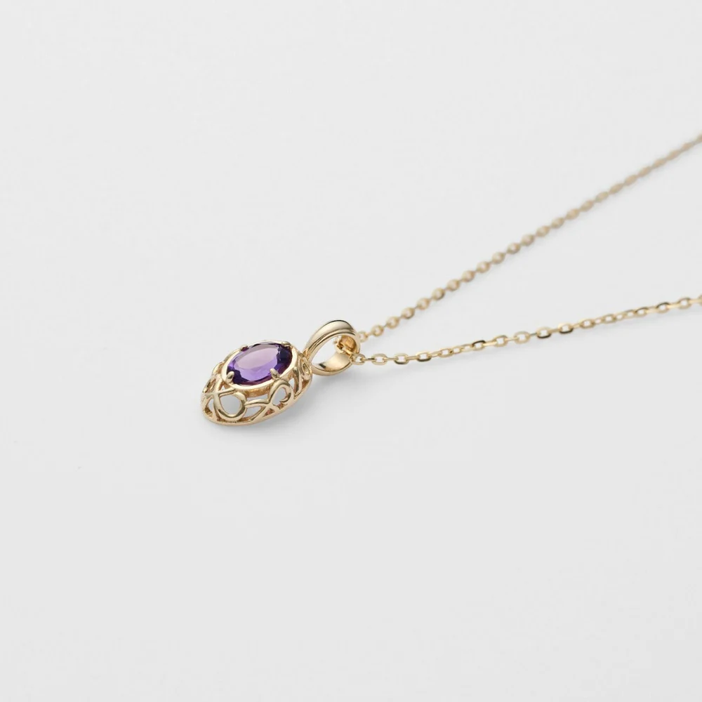 <February Birthstone> K10 Amethyst Necklace - Image 6