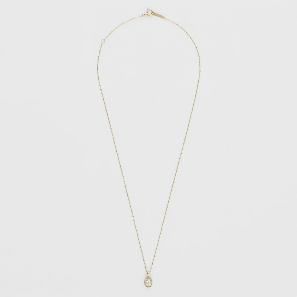 <March Birthstone> K10 Aquamarine Necklace - Image 4