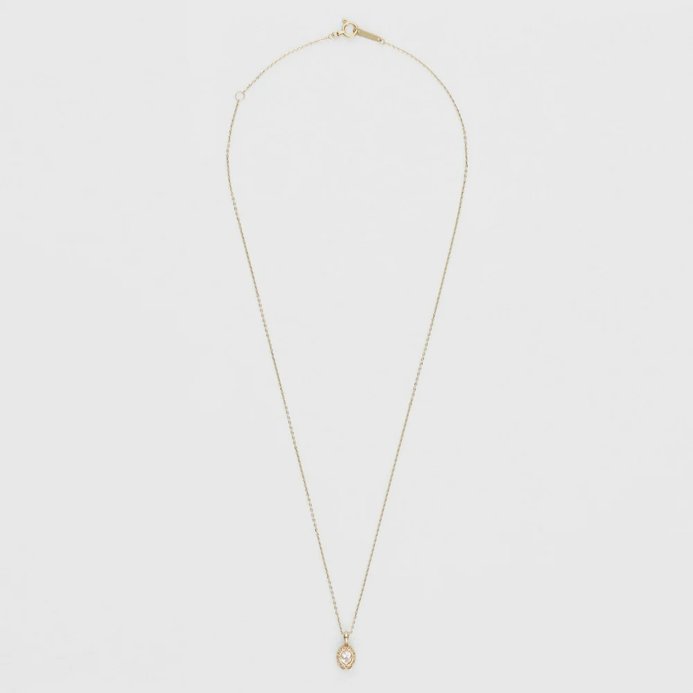 <April Birthstone> K10 Morganite Necklace - Image 4