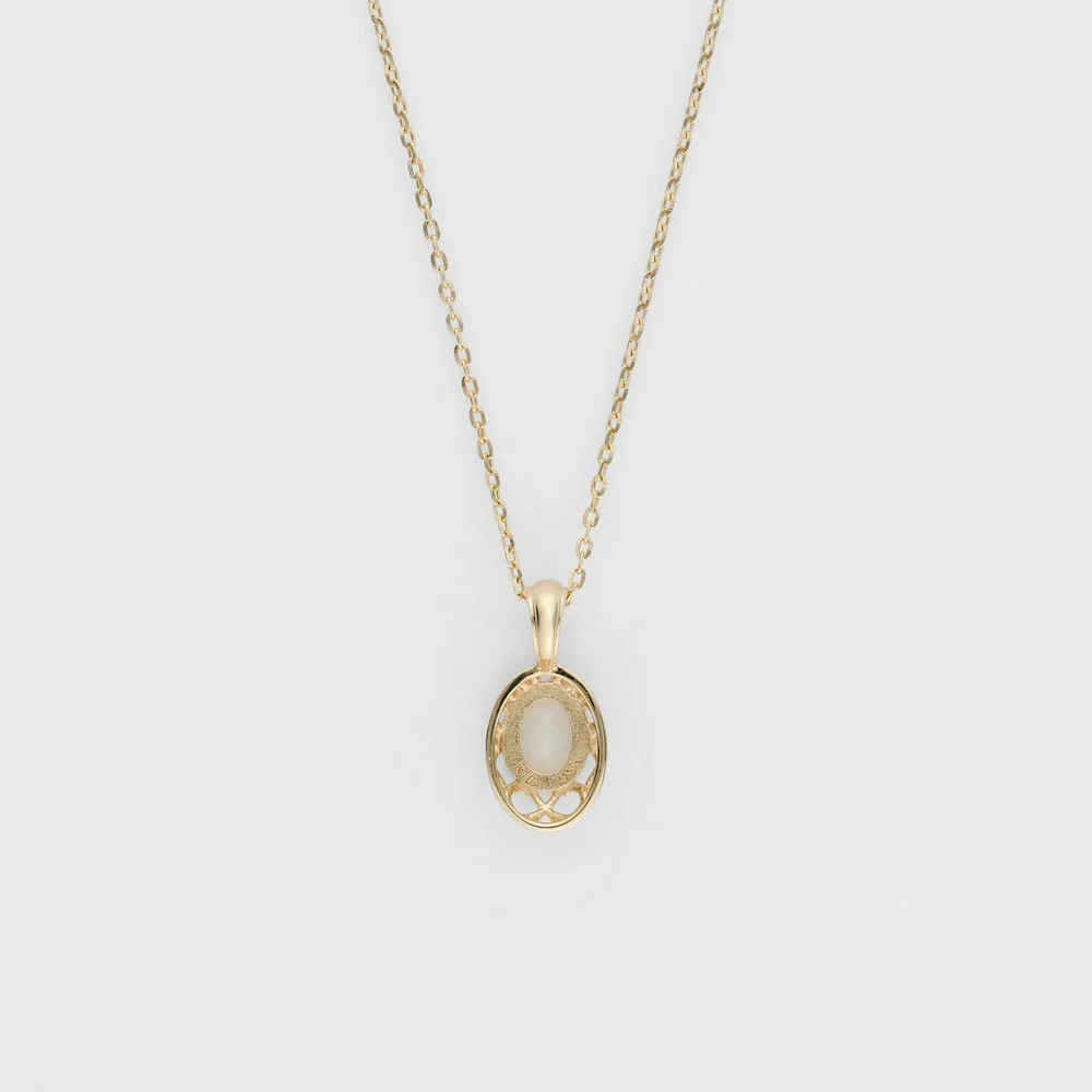 <June Birthstone> K10 Moonstone Necklace - Image 2