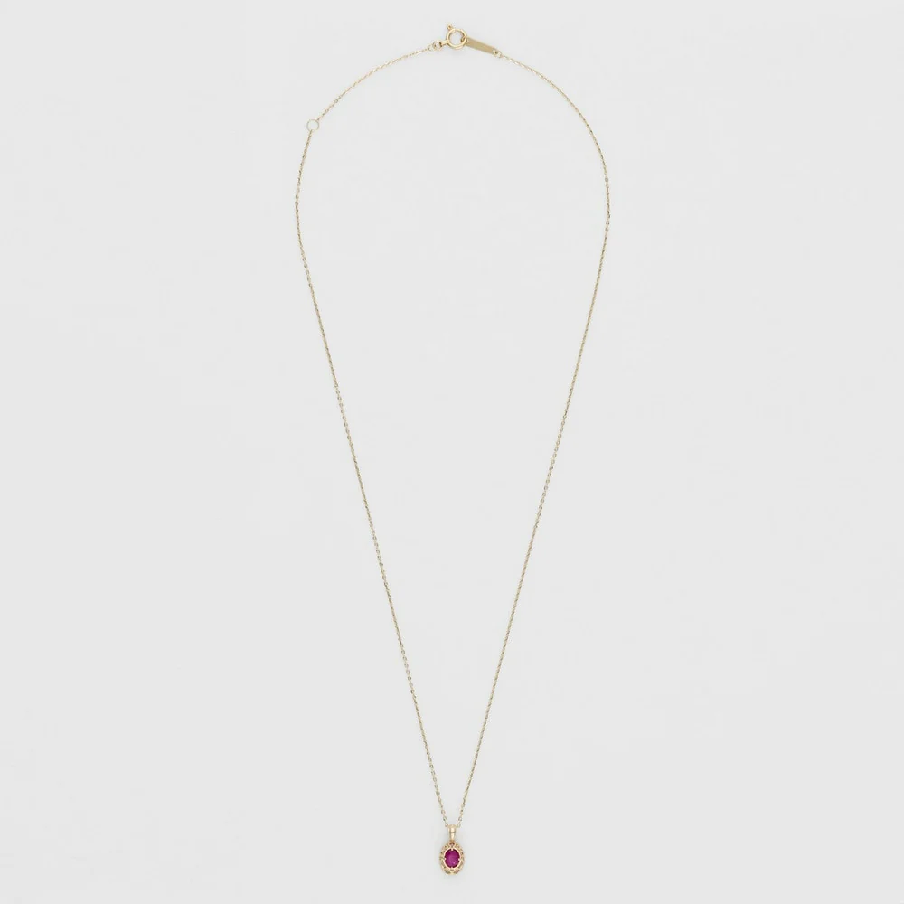 <July Birthstone> K10 Ruby Necklace - Image 4
