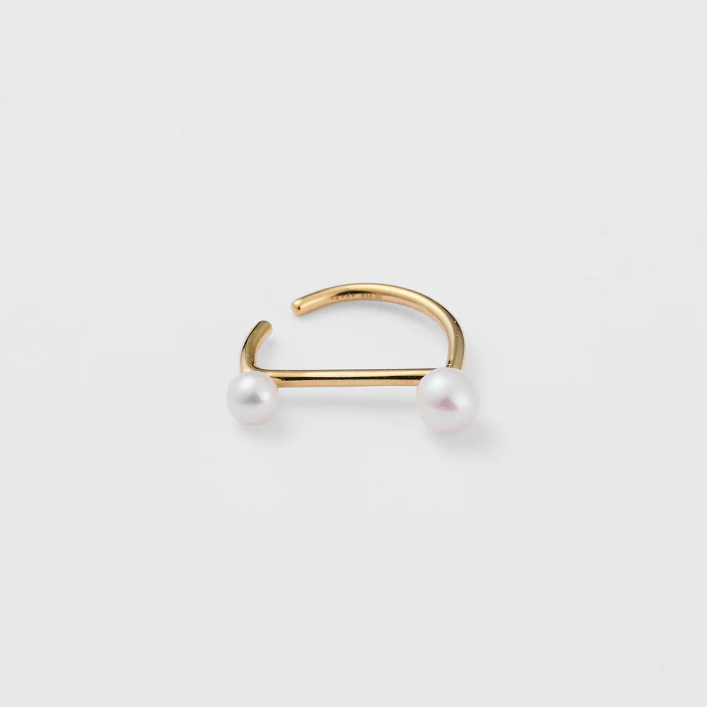 Gold Pearl Ear Cuff (Single Ear) - Image 3