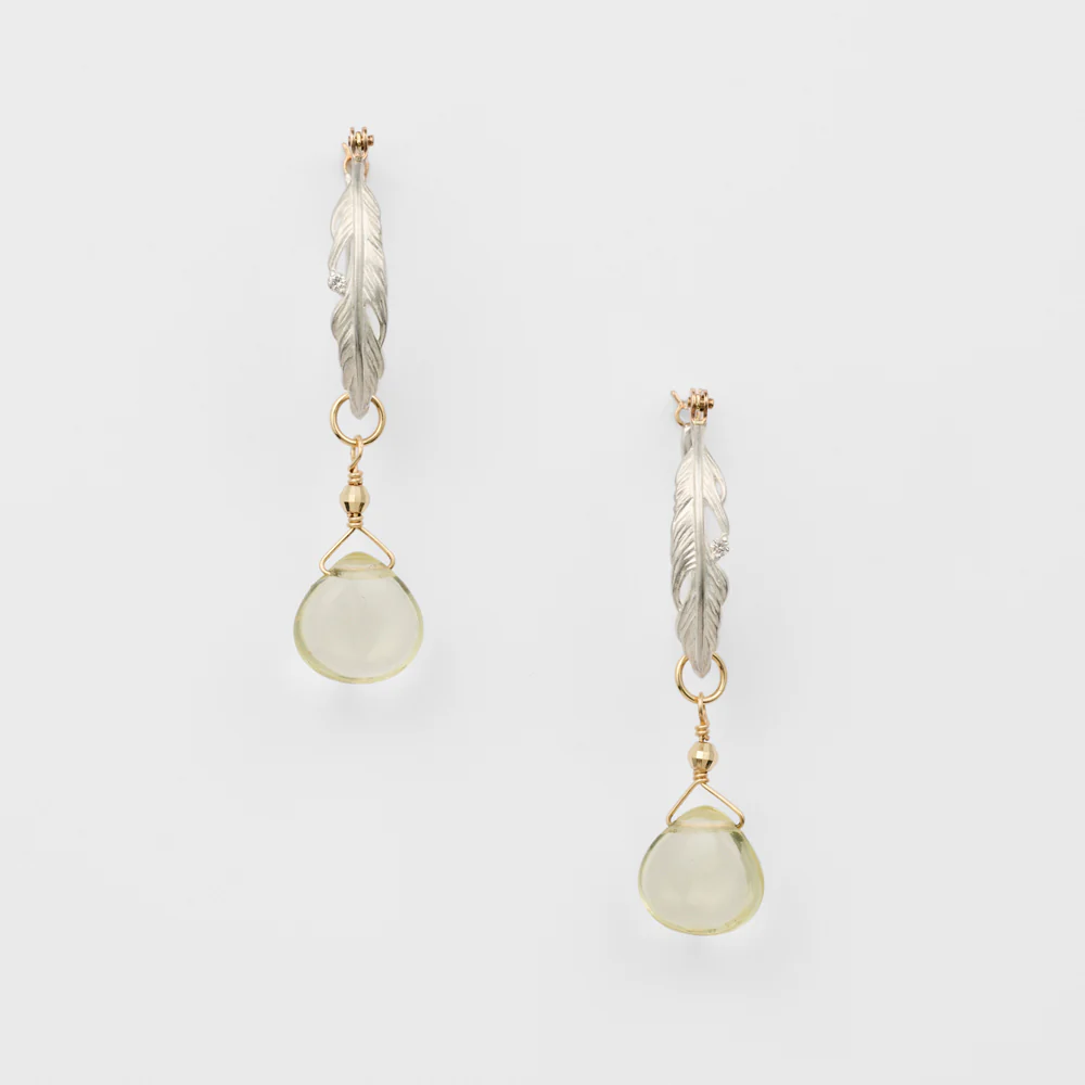 Silver Feather Earrings - Image 3