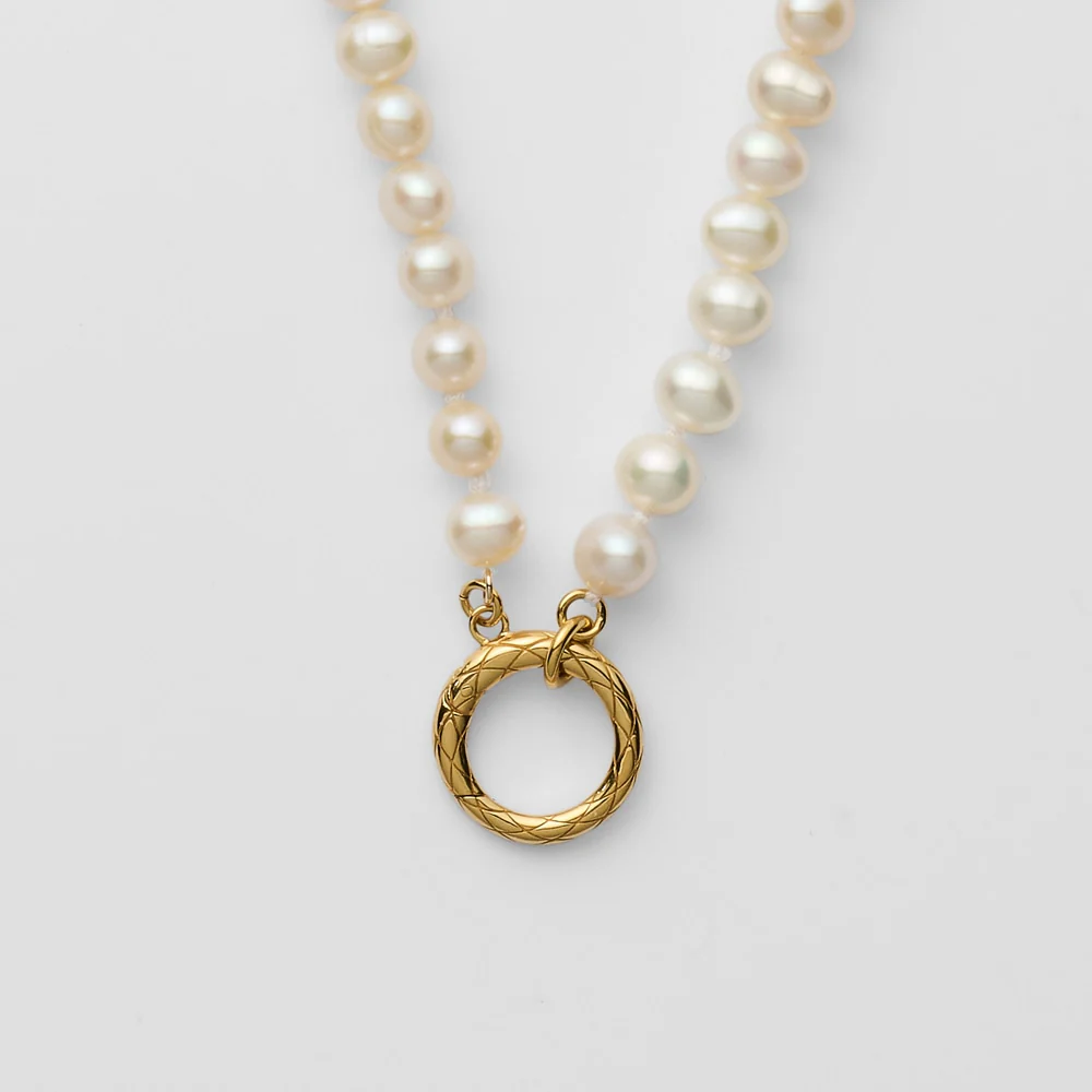 Gold Pearl Necklace - Image 2