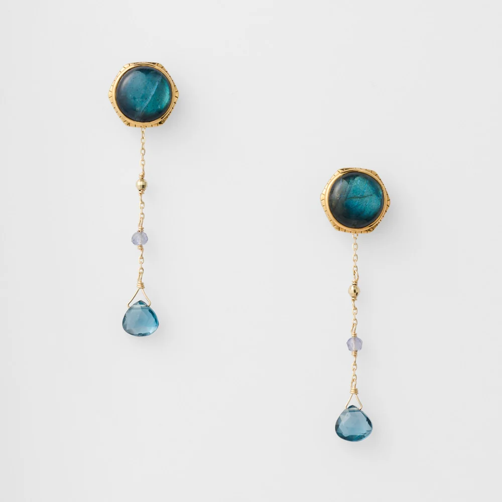K10 Topaz/Iolite Earring Charm - Image 2