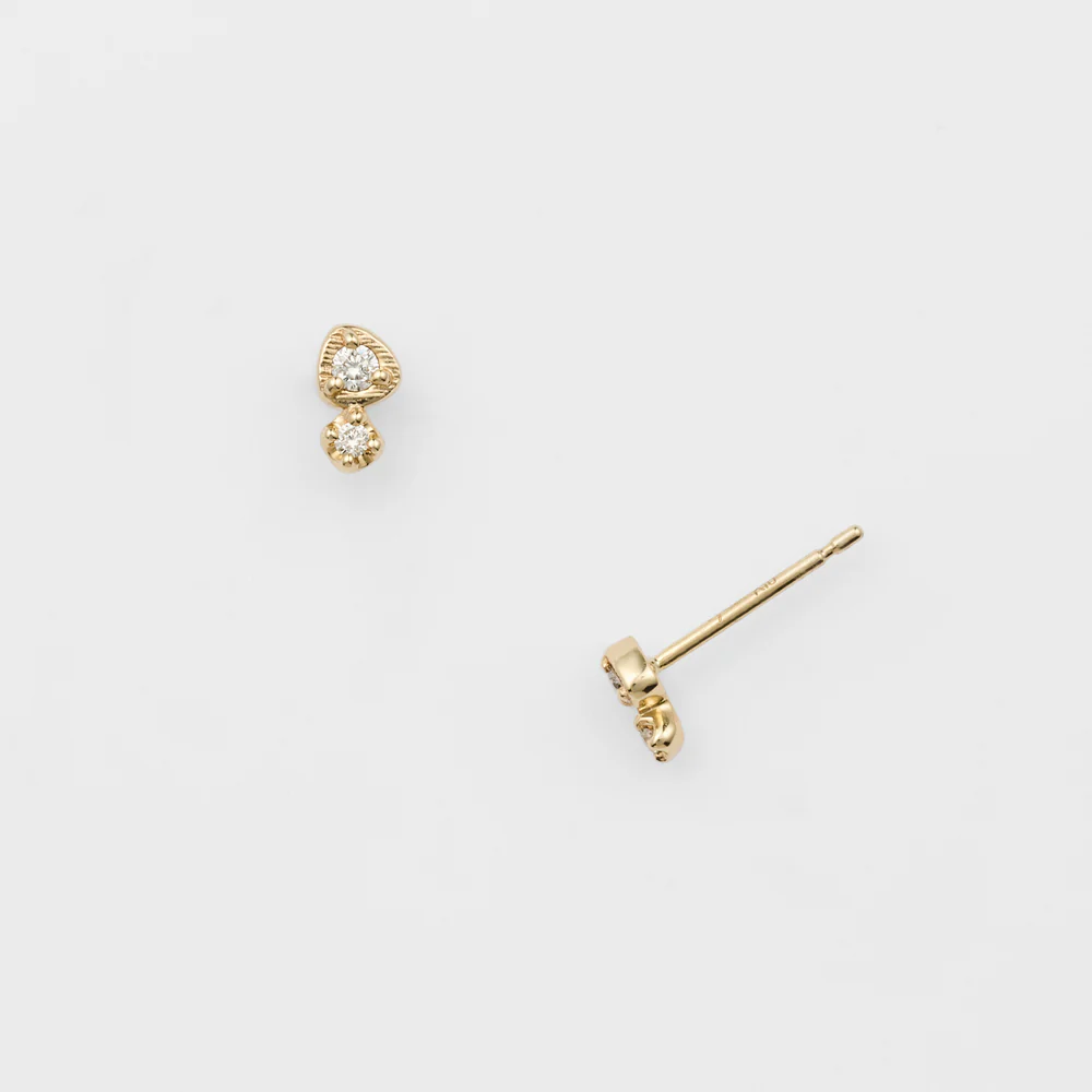 K10 Diamond Earrings (0.02Ct) - Image 2