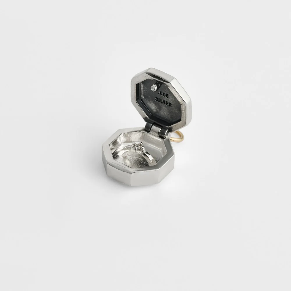 Silver Diamond Earring Charm (Single Earring) - Image 5