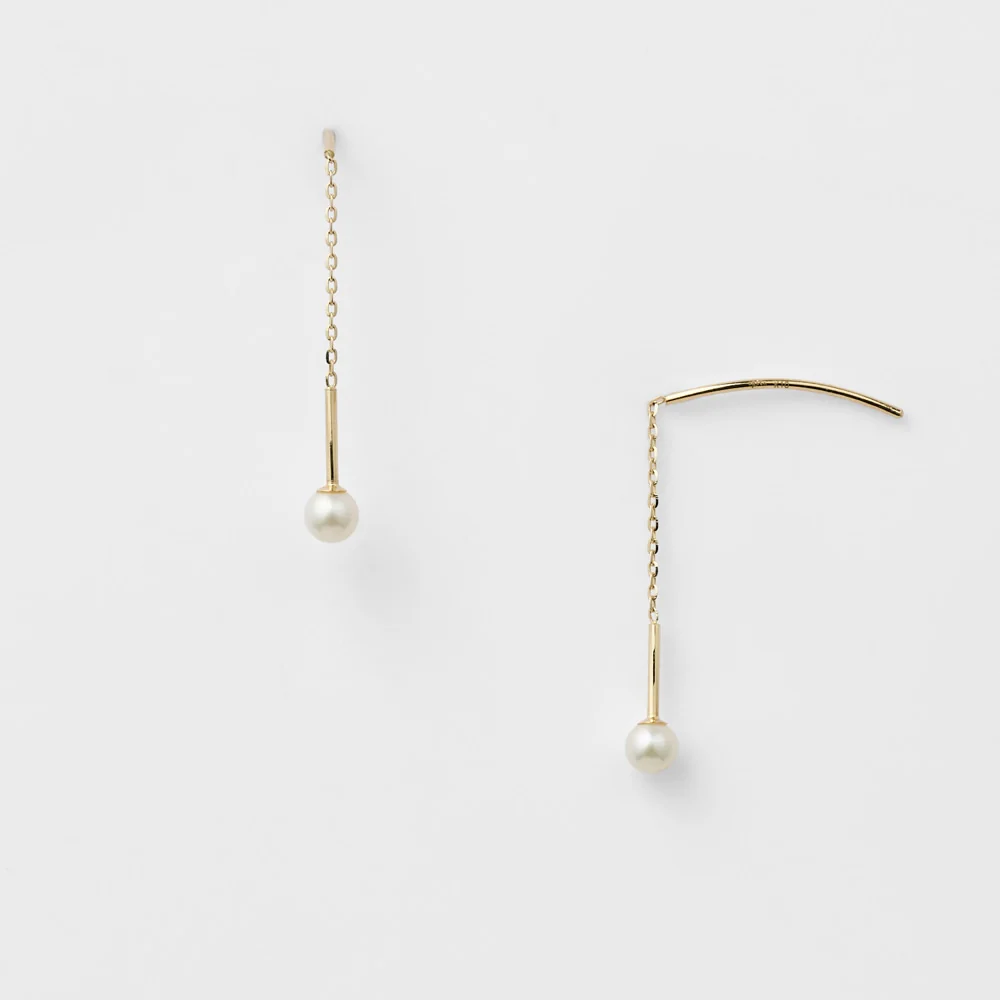 K10 Pearl Long Earrings - Image 2