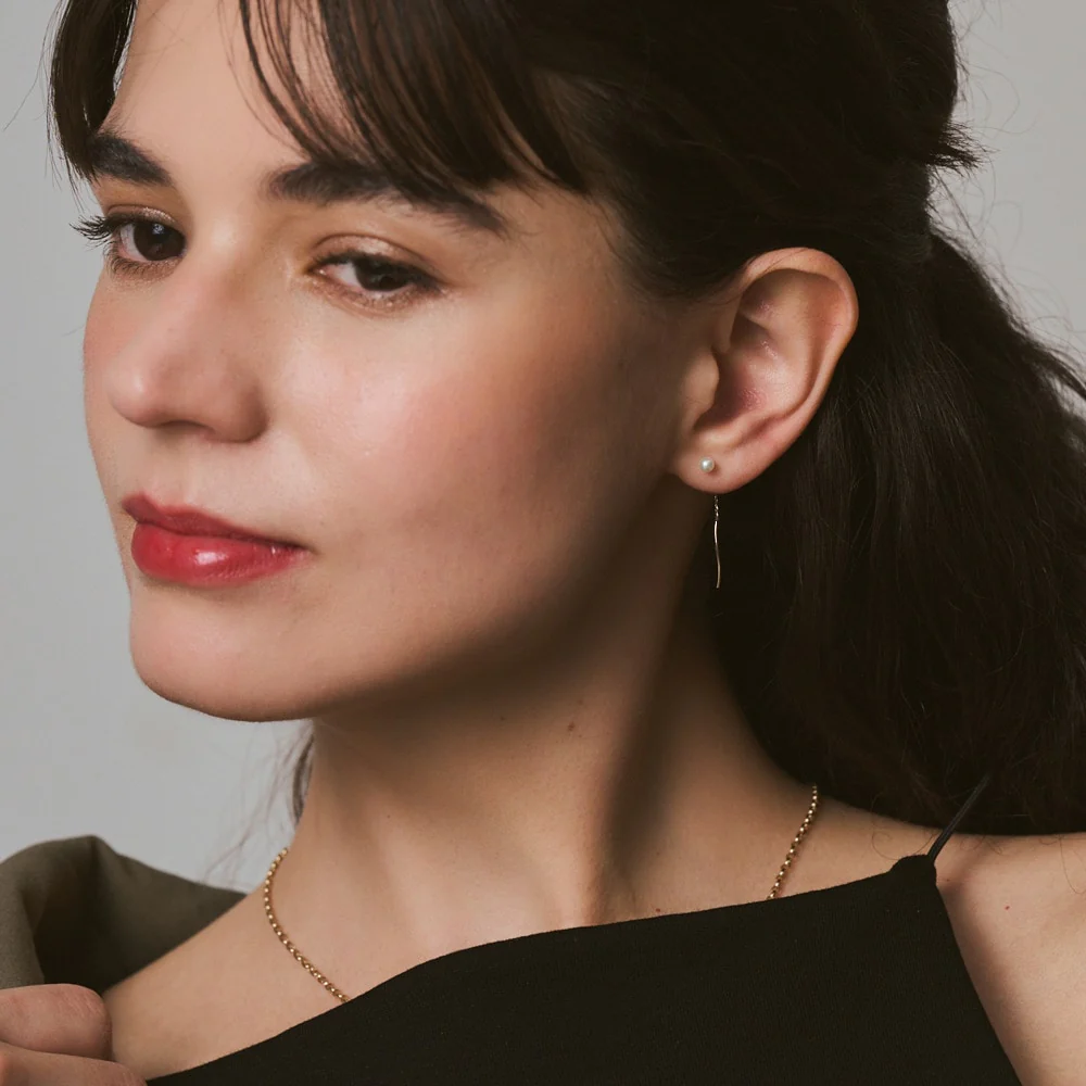 K10 Pearl Long Earrings - Image 4