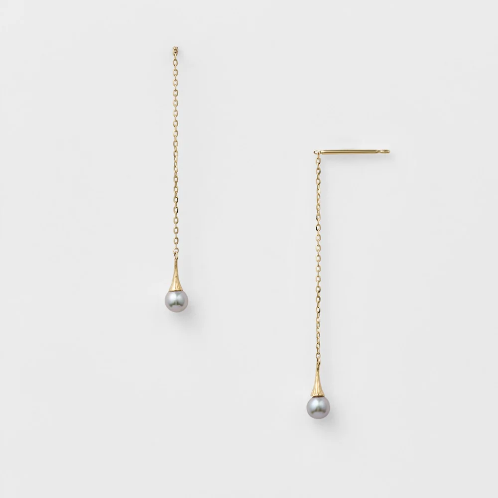 K10 Pearl Long Earrings - Image 2