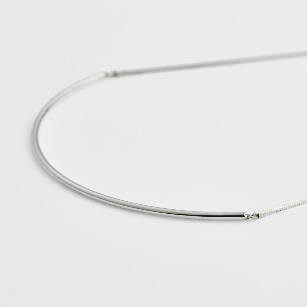 Silver Choker Necklace - Image 4