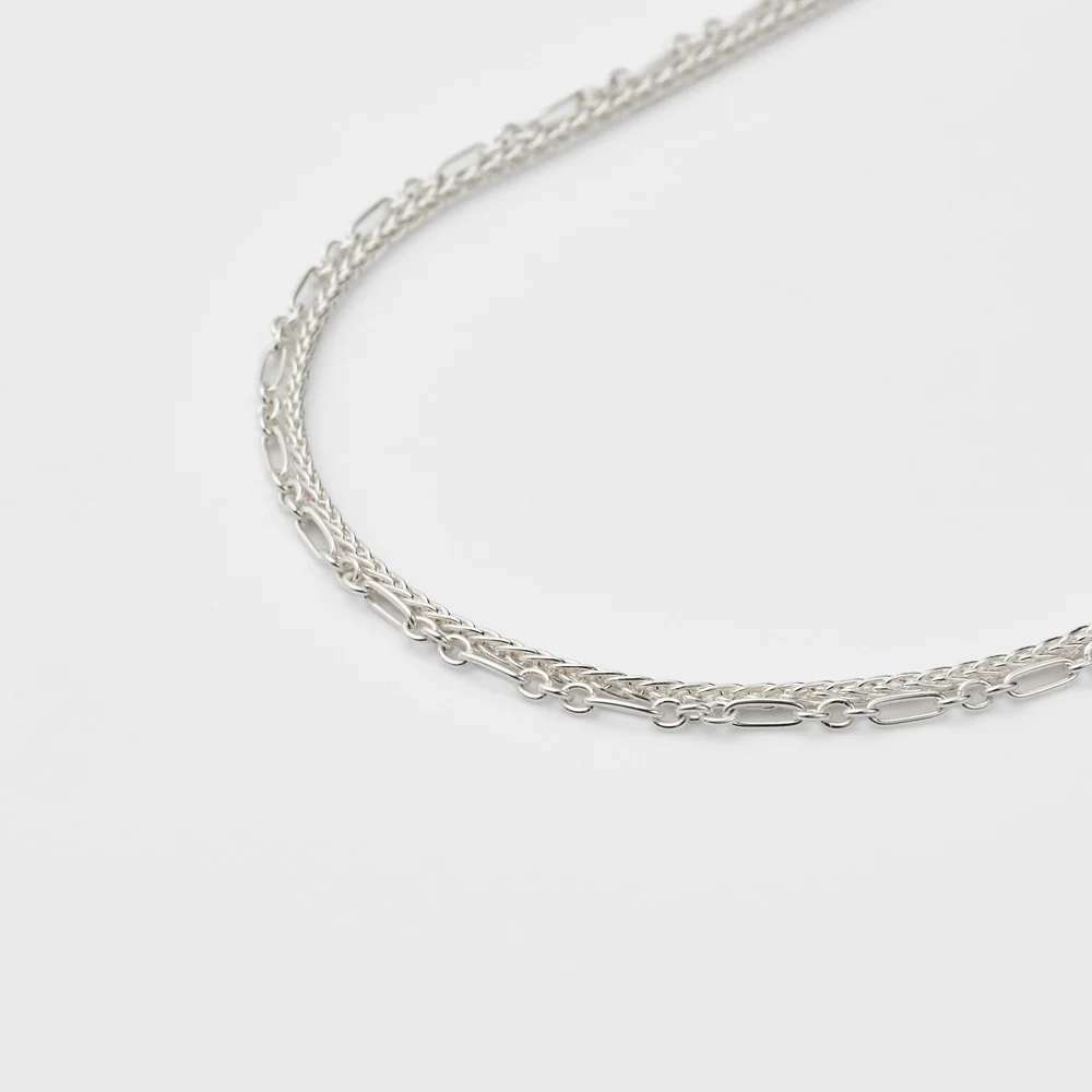 Silver Necklace Chain Set - Image 4