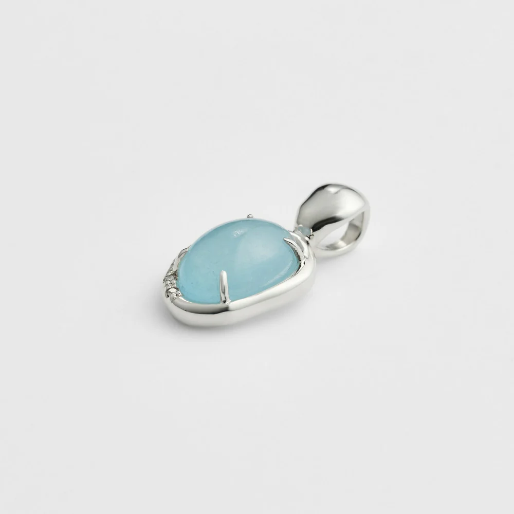 <March Birthstone> Silver Aquamarine Charm - Image 4