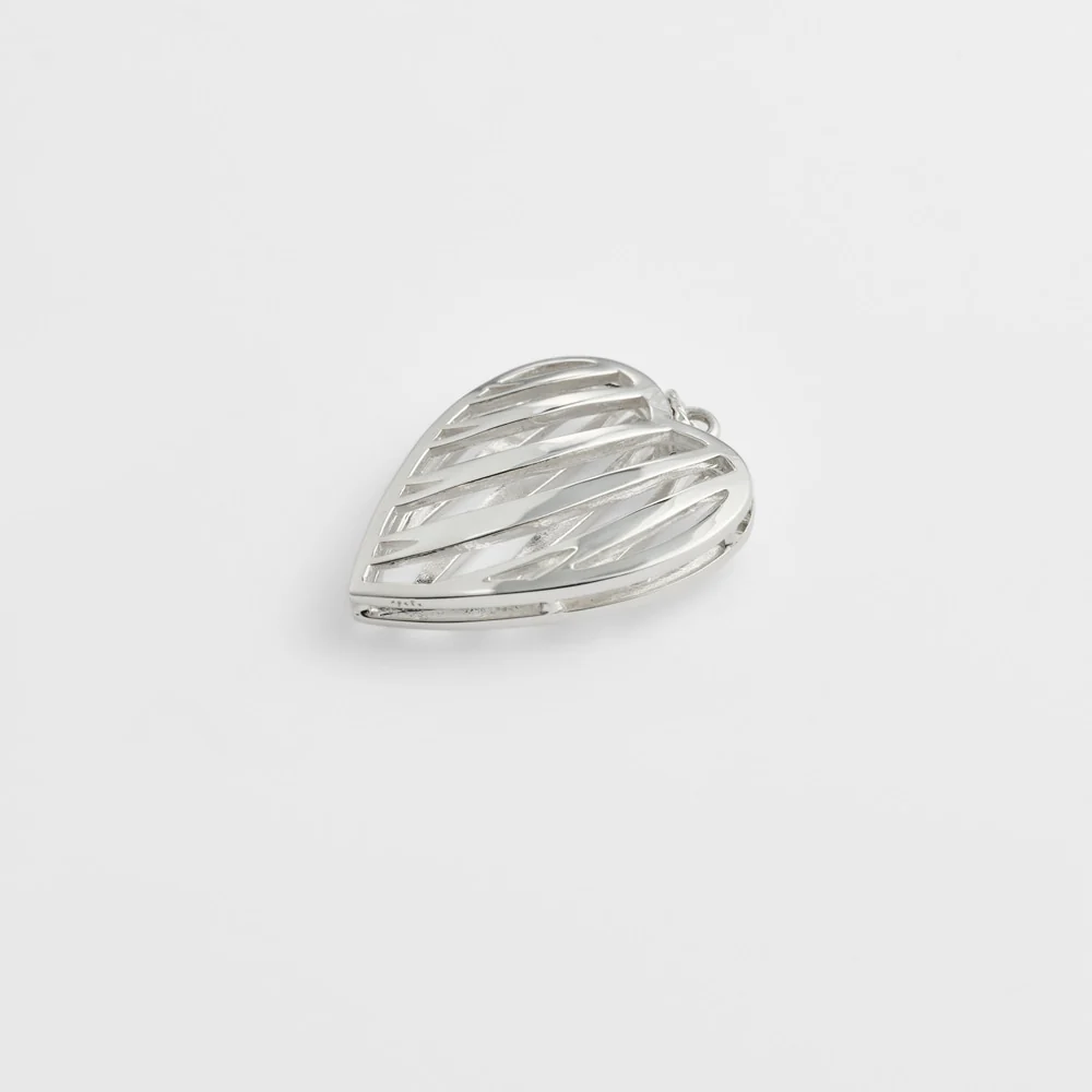 Silver Heart Charm - Image 4