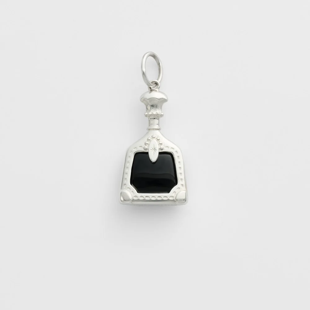 Silver Labradorite/Onyx Charm - Image 2