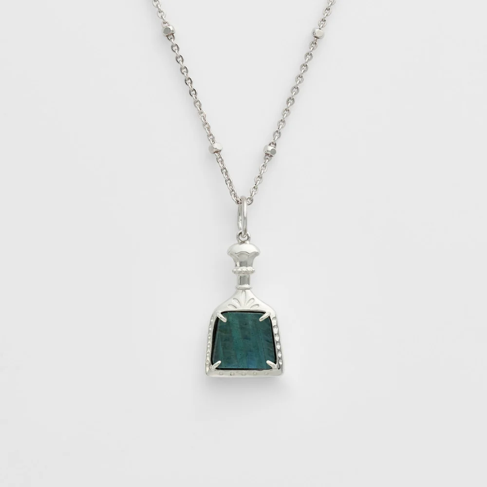 Silver Labradorite/Onyx Charm - Image 3