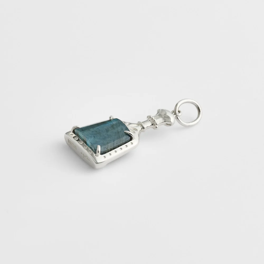 Silver Labradorite/Onyx Charm - Image 4