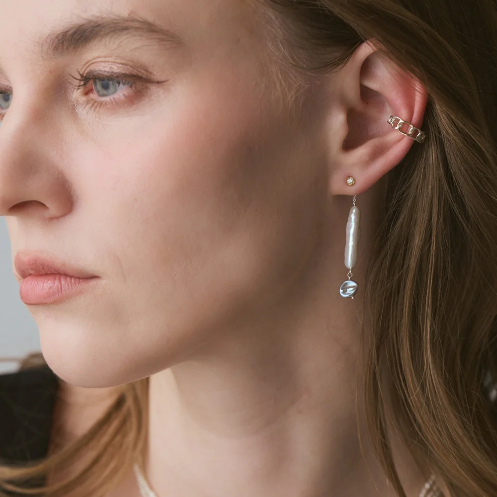 Silver Pearl Earring Charm - Image 3