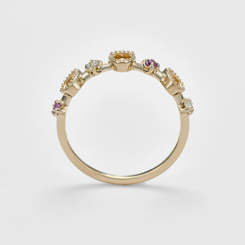 <Aquarius> K5 Amethyst/Aquamarine Ring - Image 4