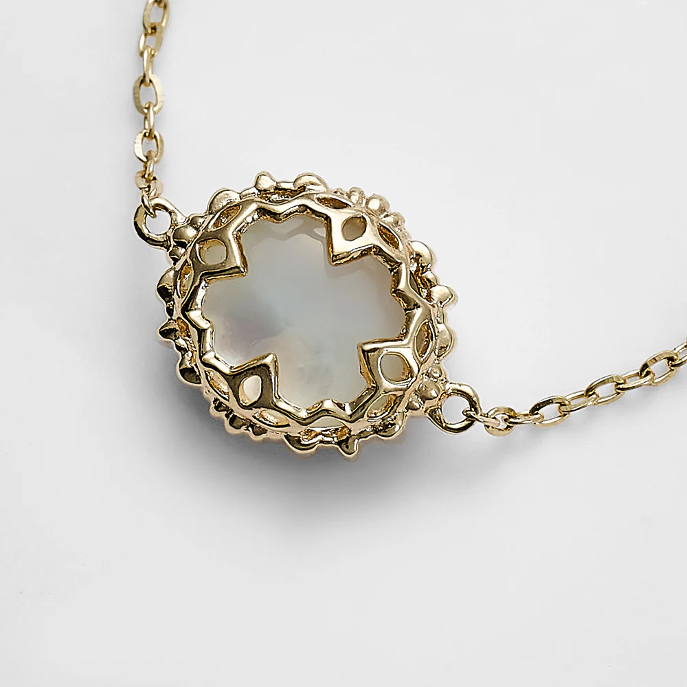 K10 Quartz/Shell Chain Ring - Image 3