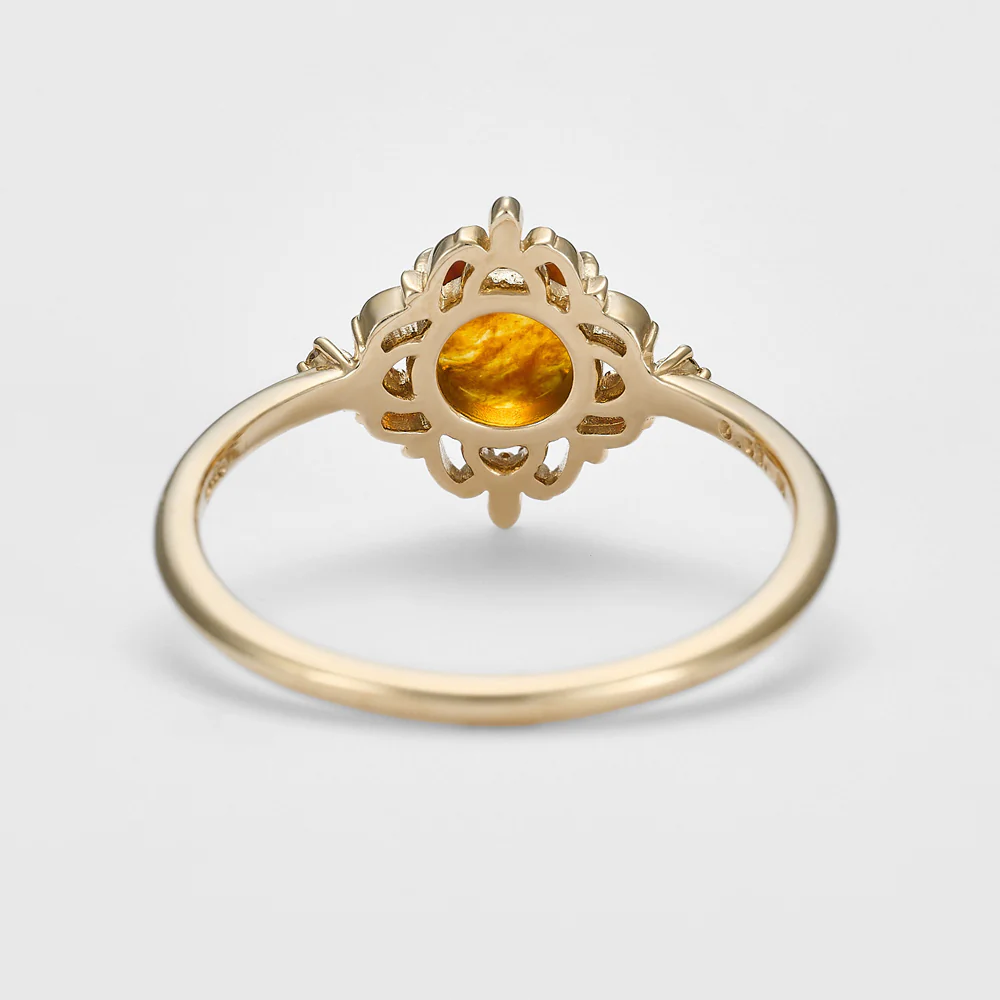 K5 Amber/Diamond Ring - Image 3