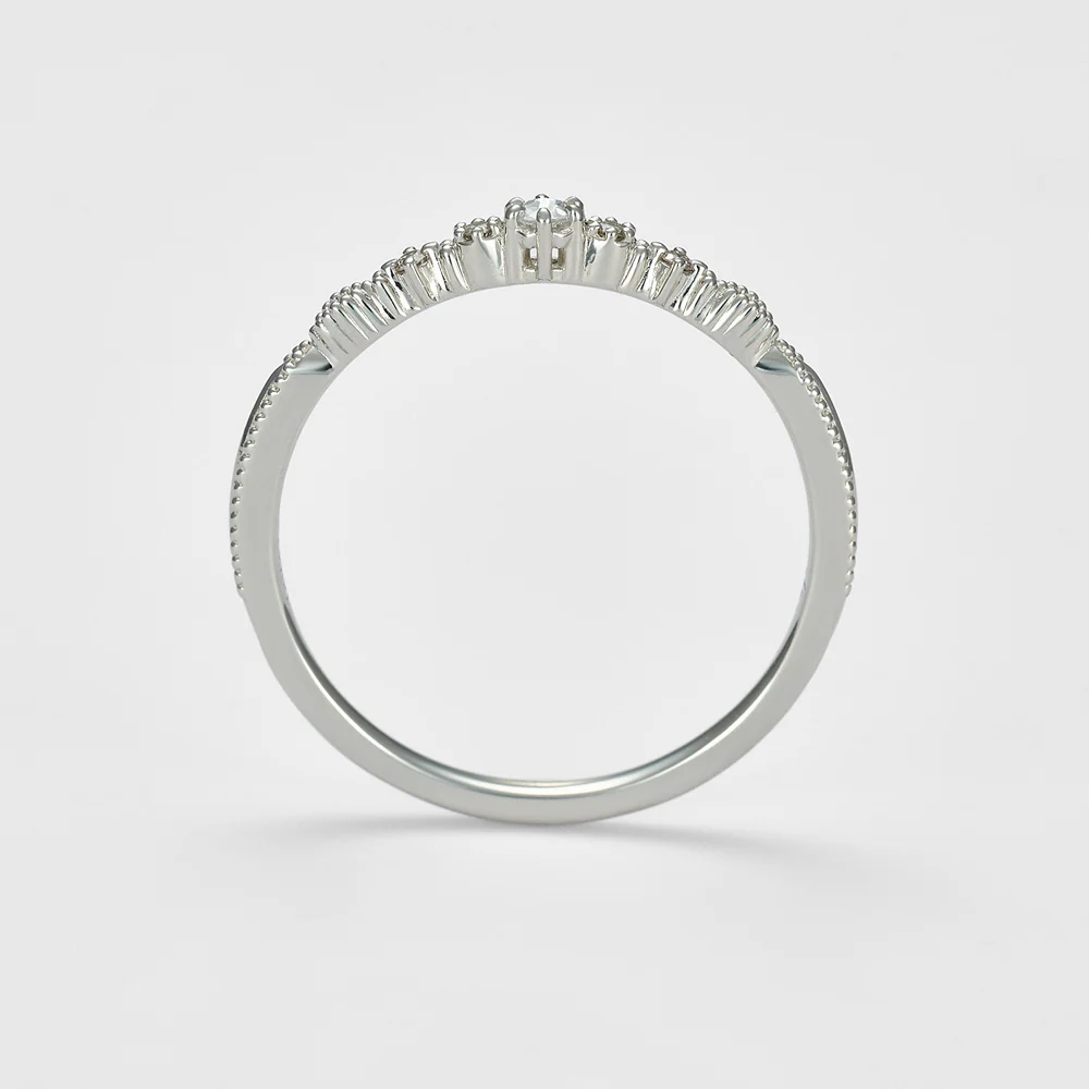 Platinum Diamond Ring (0.04Ct) - Image 4