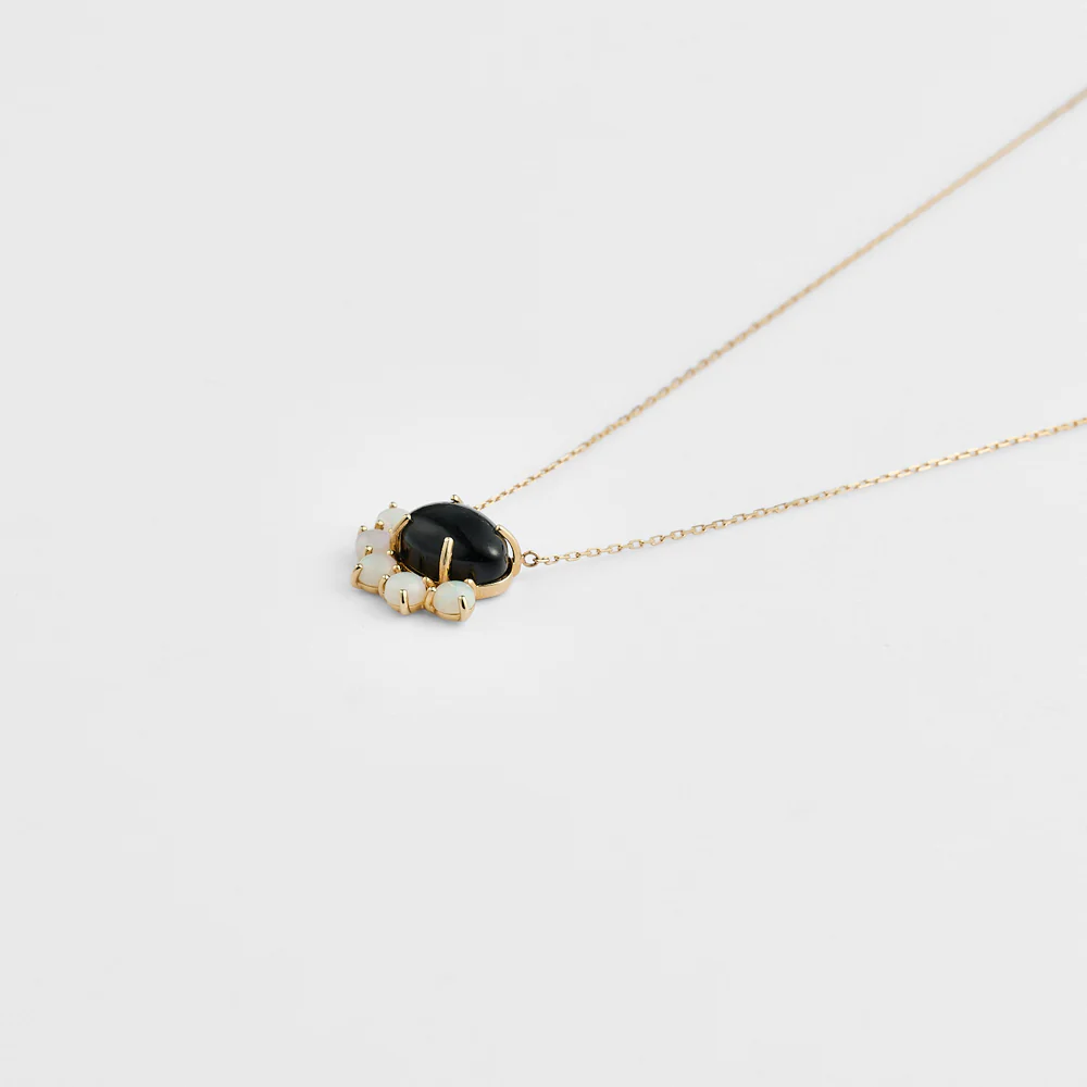 K10 Jet/Opal Necklace - Image 4