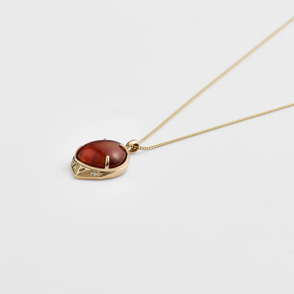 K10 Amber/Diamond Necklace - Image 4