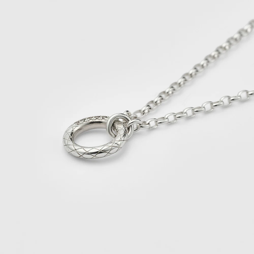 Silver Diamond Necklace - Image 5