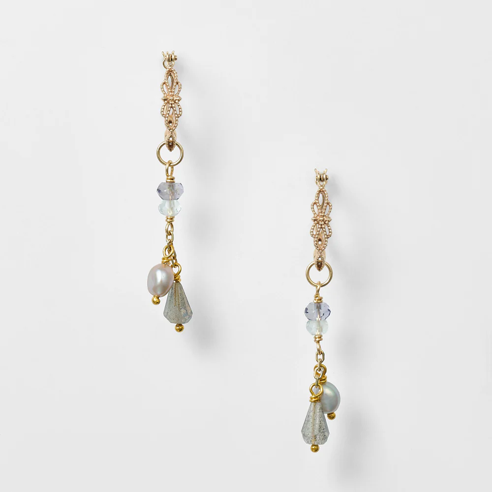 Gold Multi-Stone Earring Charms - Image 2