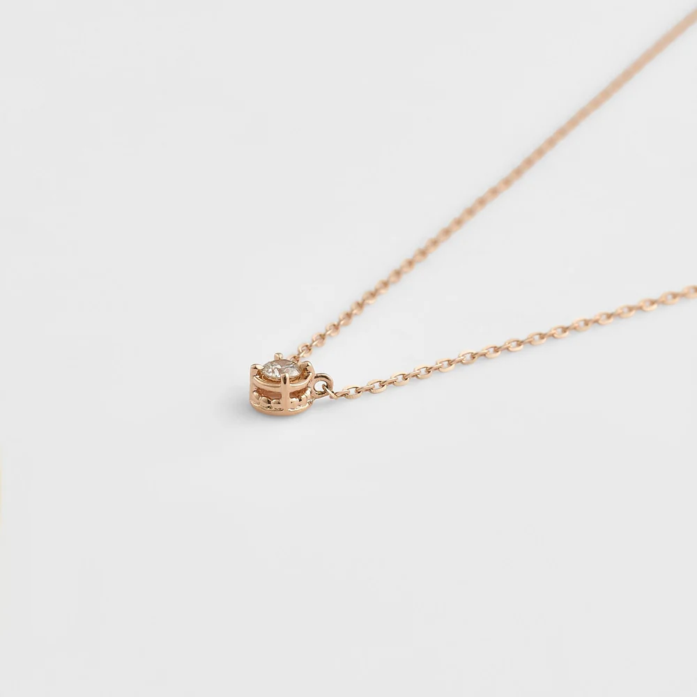 K10 Diamond Necklace (0.03Ct/Pink Gold) - Image 3