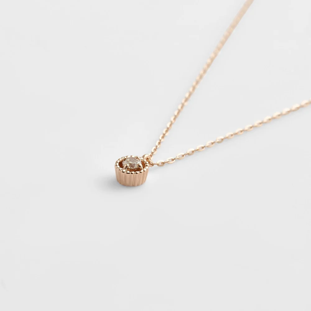 K10 Diamond Necklace (0.03Ct/Pink Gold) - Image 3